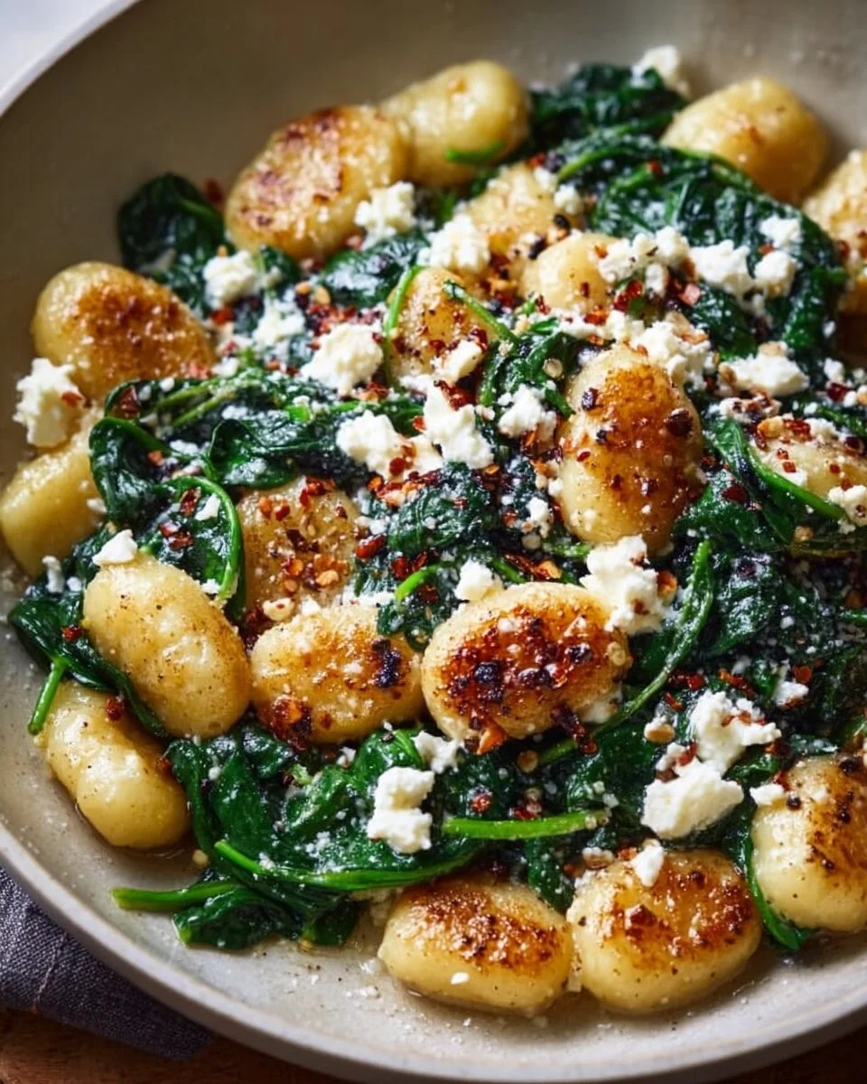 Creamy Gnocchi with Spinach and Feta