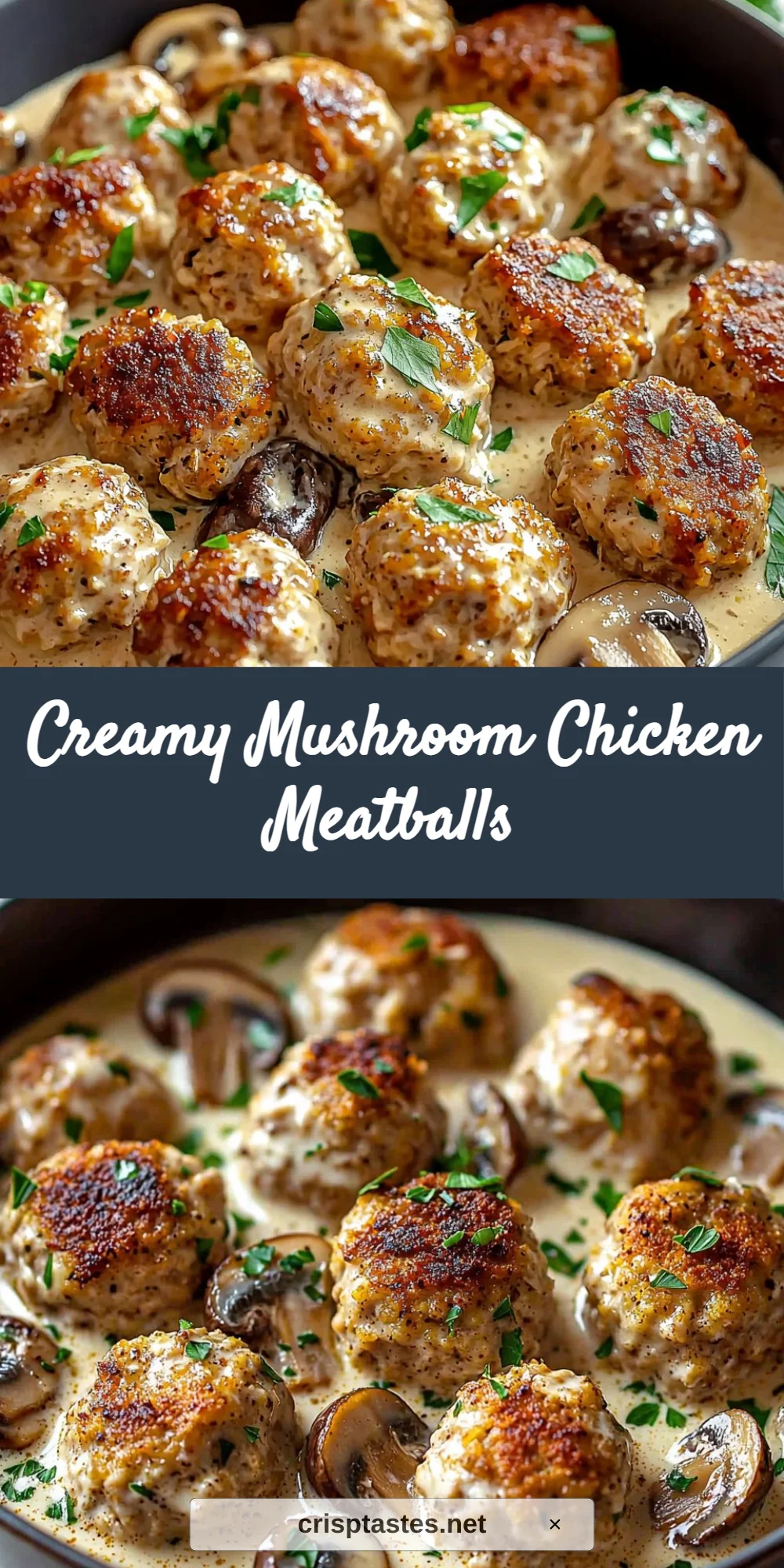 Creamy Mushroom Chicken Meatballs