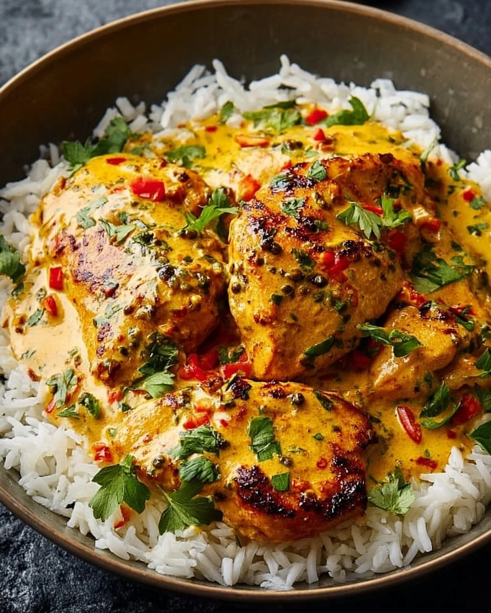 Creamy Peri-Peri Chicken with Rice