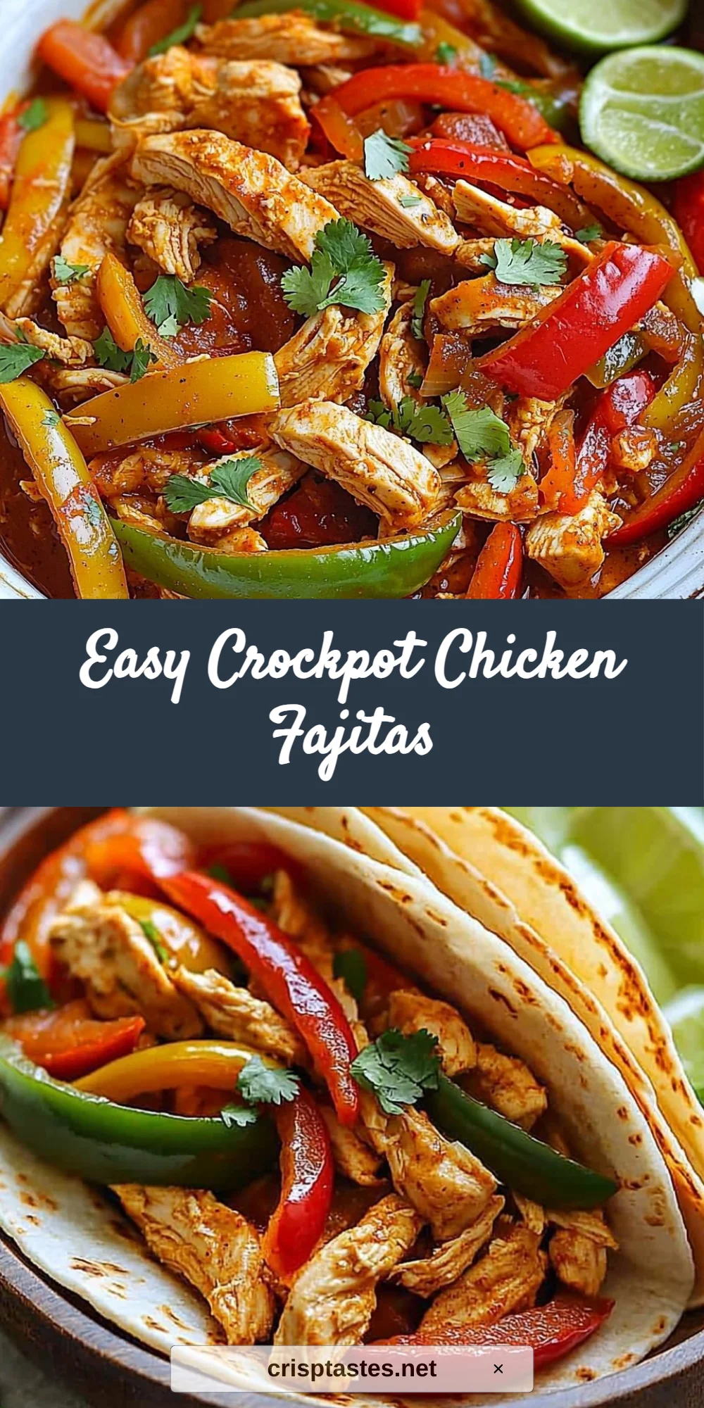 Easy Crockpot Chicken Fajitas
