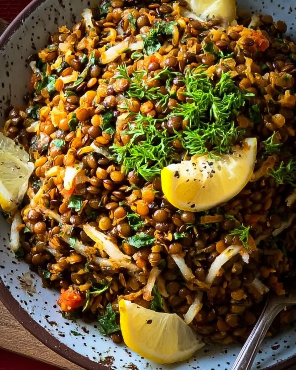 Easy Mediterranean Lentils and Rice