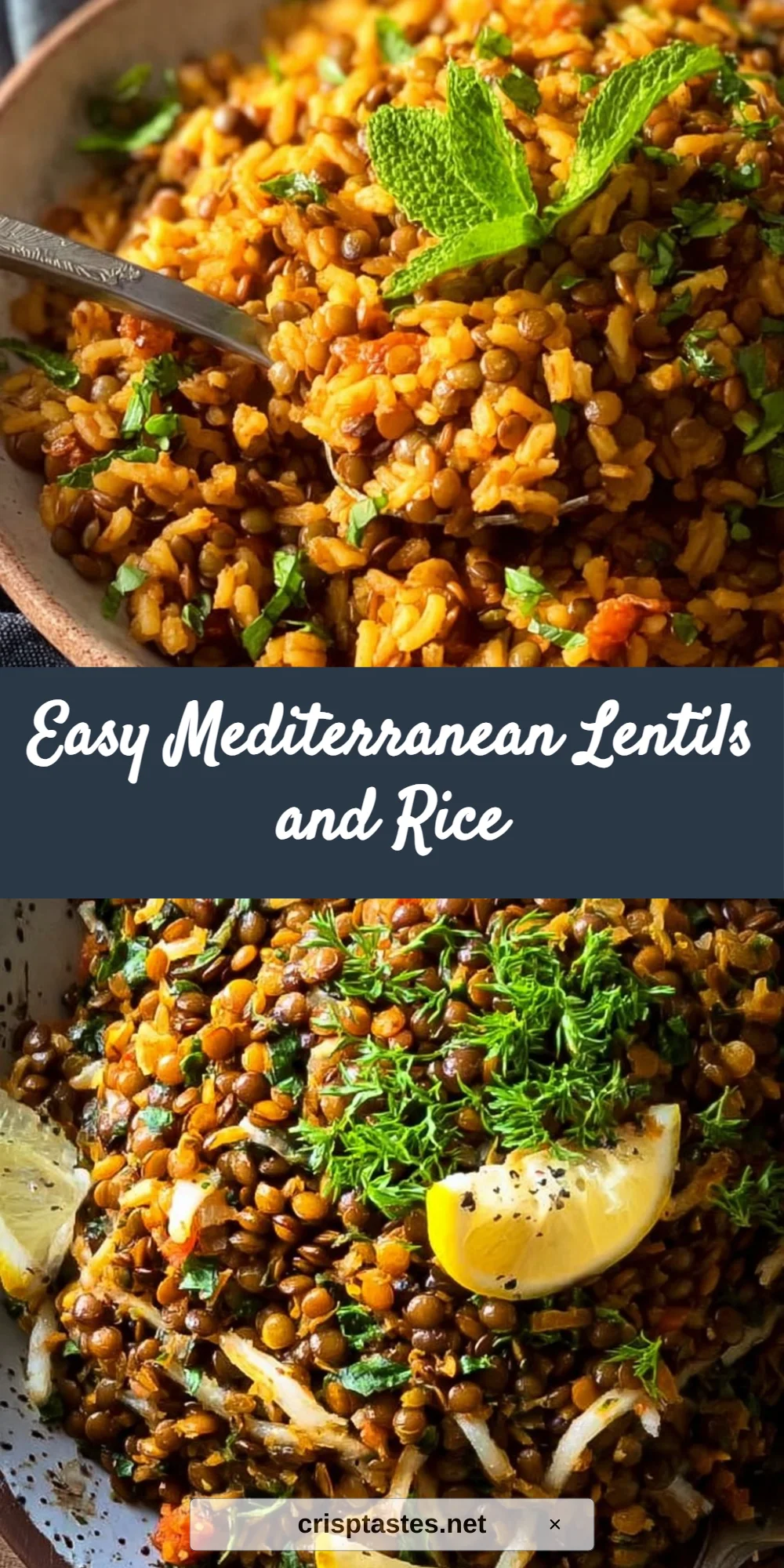 Easy Mediterranean Lentils and Rice