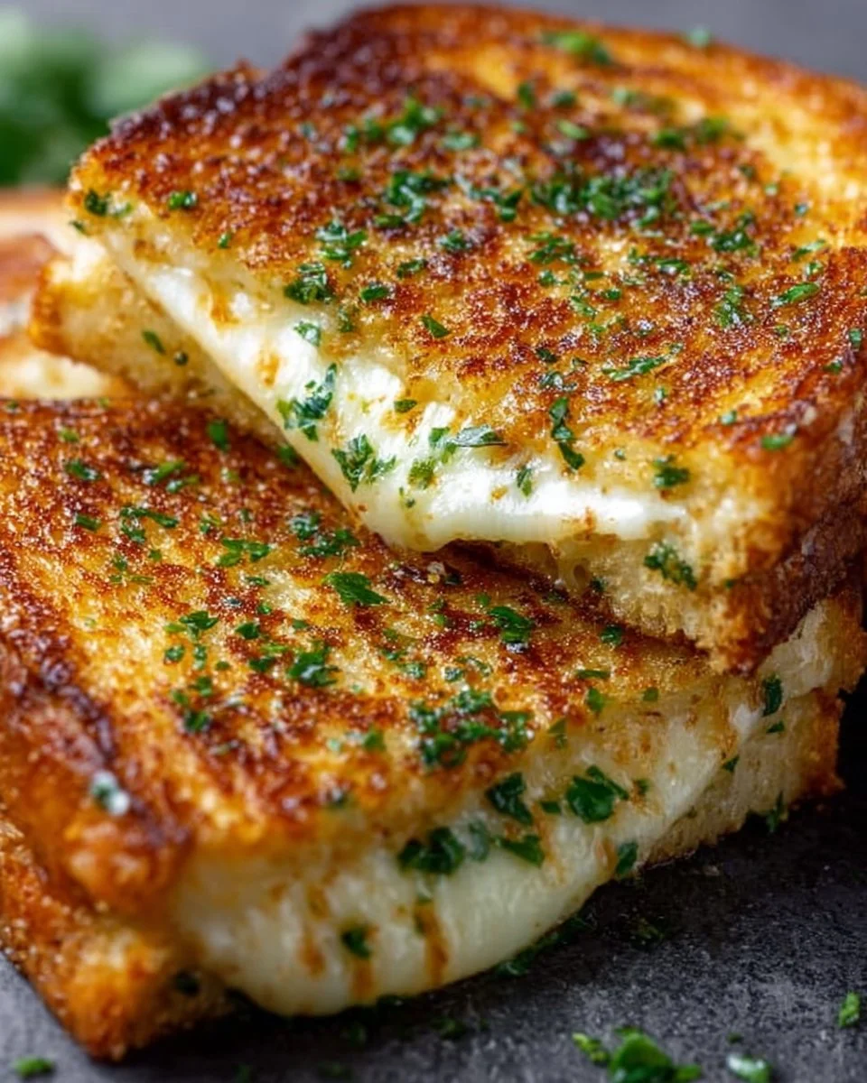 Garlic Bread Grilled Cheese