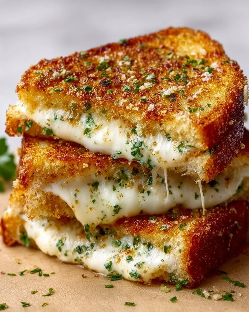Garlic Bread Grilled Cheese
