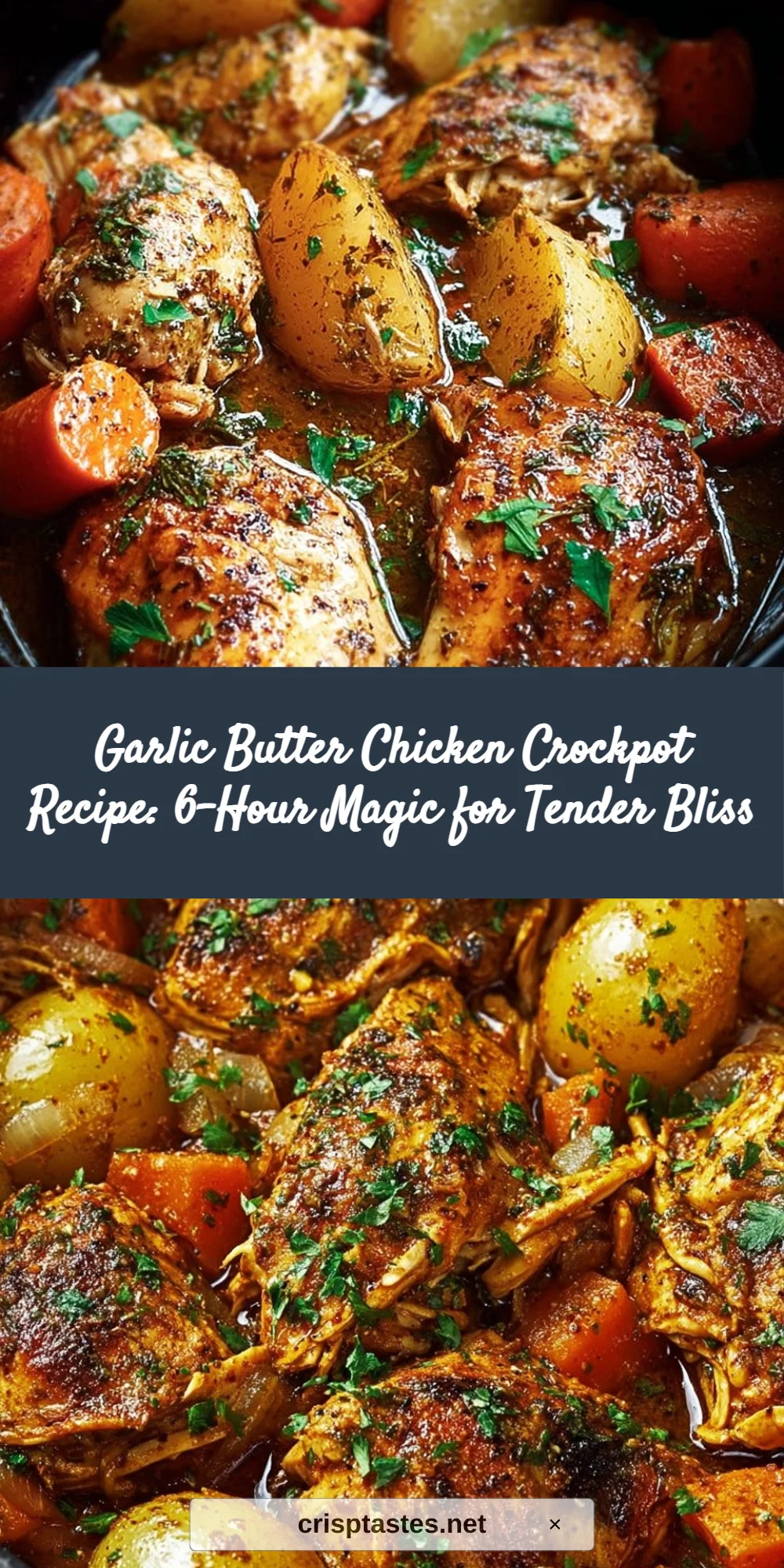 Garlic Butter Chicken Crockpot Recipe: 6-Hour Magic for Tender Bliss