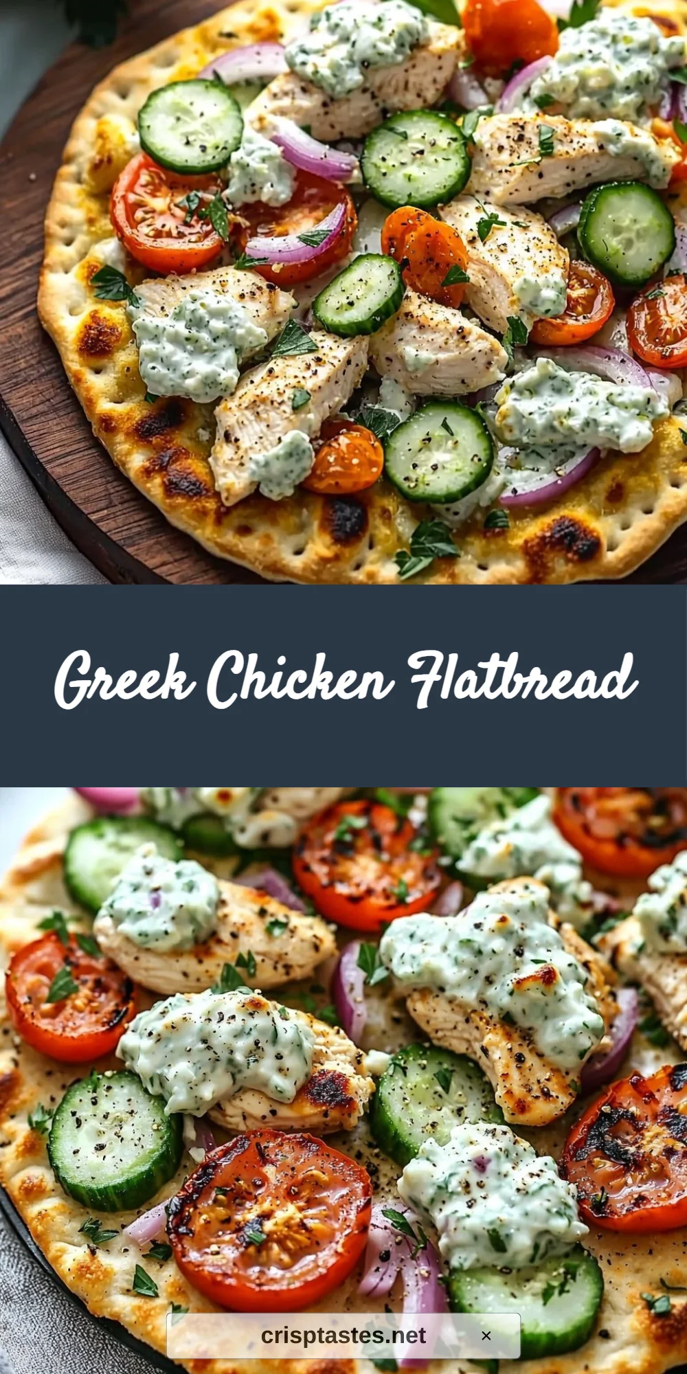 Greek Chicken Flatbread