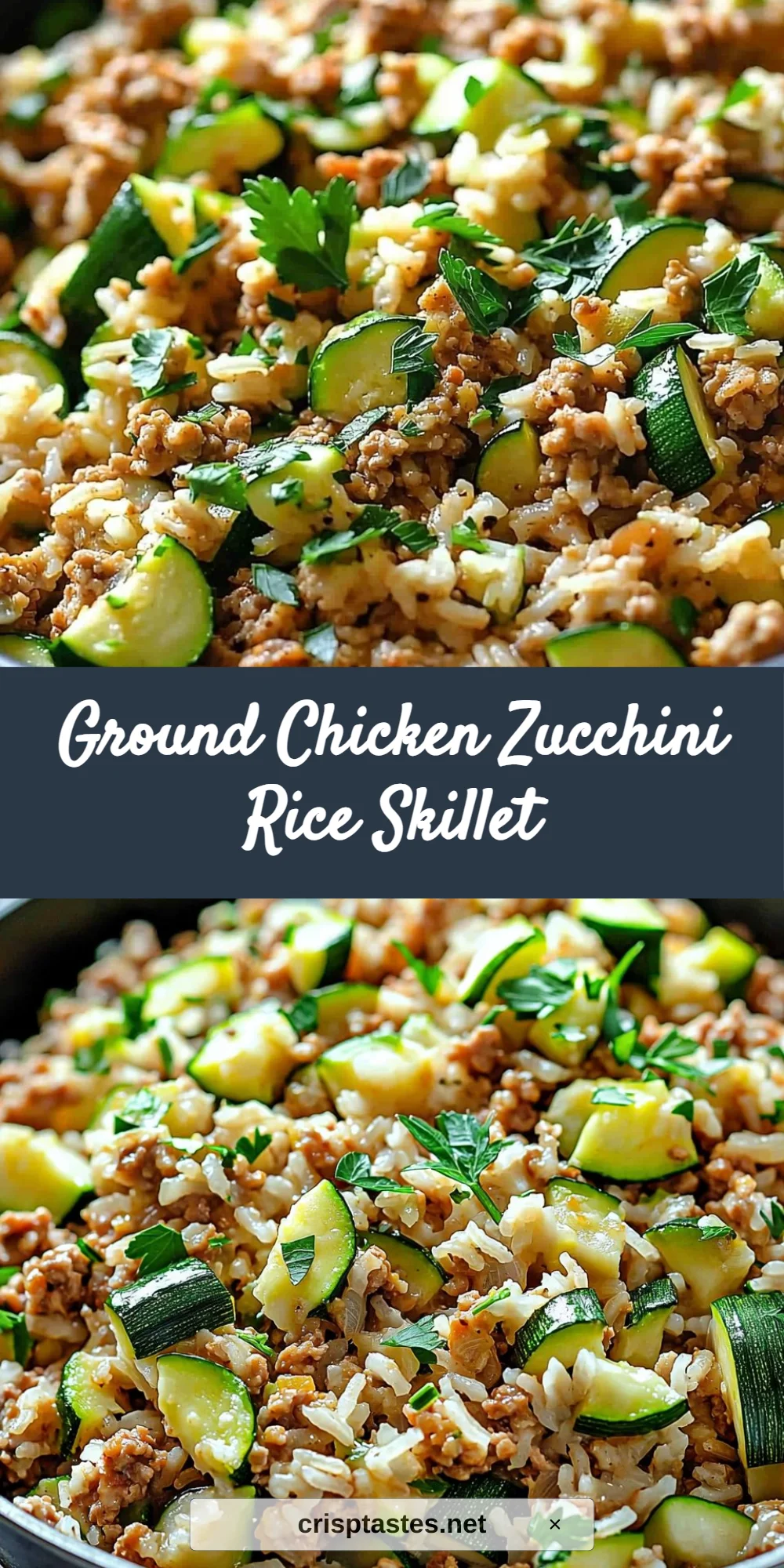 Ground Chicken Zucchini Rice Skillet