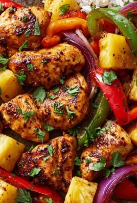 Delicious Hawaiian Chicken Sheet Pan with colorful vegetables