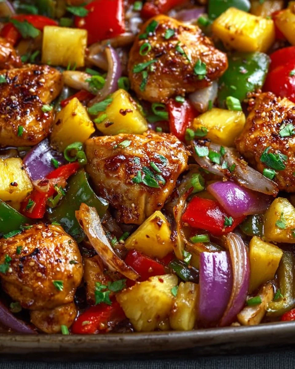 Hawaiian Chicken Sheet Pan