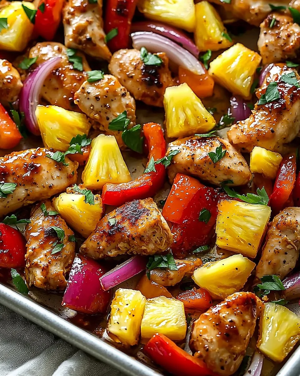 Hawaiian Chicken Sheet Pan