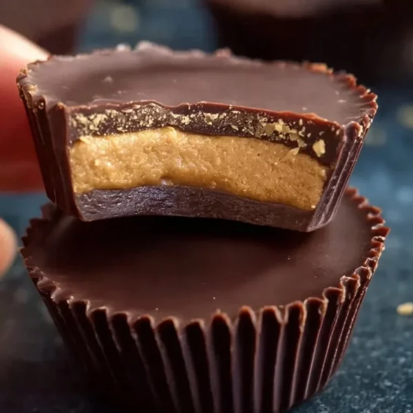 Healthy peanut butter cups made with wholesome ingredients
