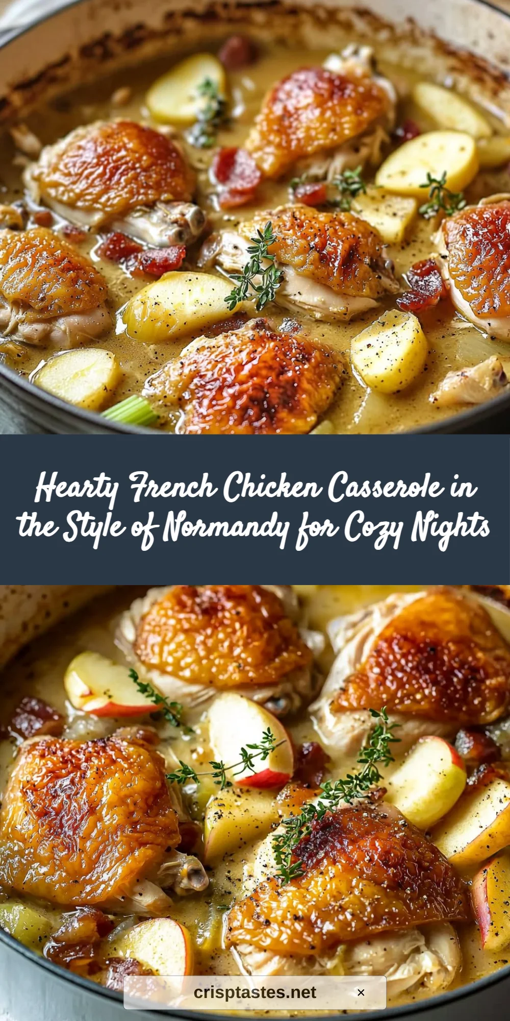 Hearty French Chicken Casserole in the Style of Normandy for Cozy Nights