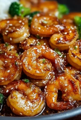 Delicious high-protein honey garlic shrimp dish served on a plate