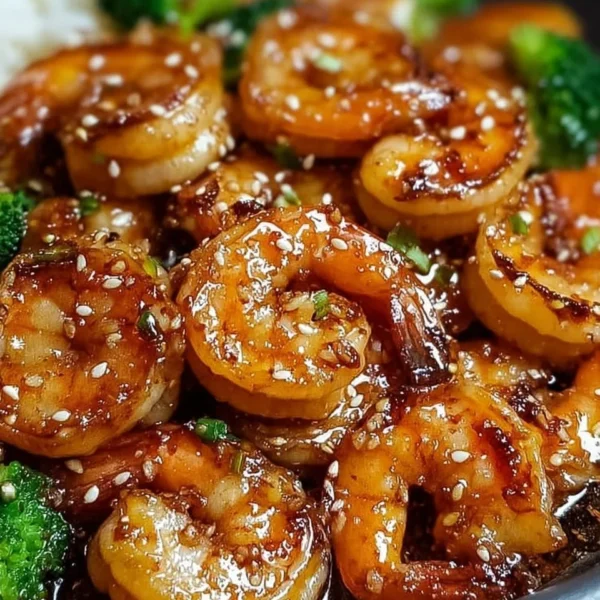 Delicious high-protein honey garlic shrimp dish served on a plate