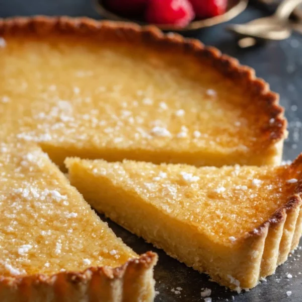 Freshly baked homemade tart crust ready for filling