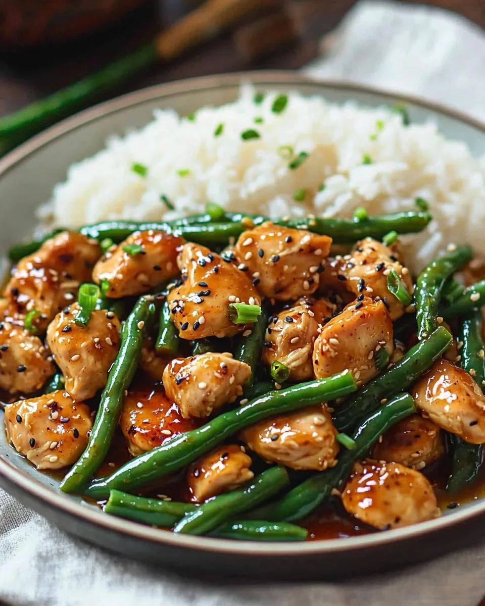 Honey Garlic Chicken with Green Beans