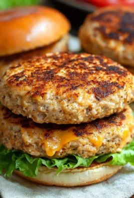 Delicious juicy chicken burgers on a grill, ready to serve.