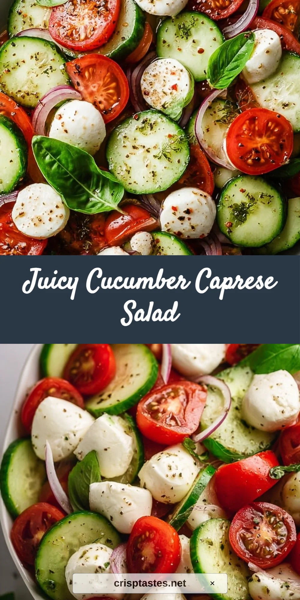 Juicy Cucumber Caprese Salad
