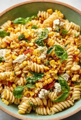 Delicious Juicy Street Corn Pasta Salad with fresh ingredients