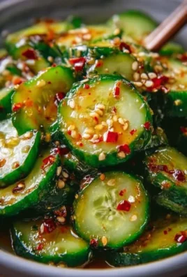 Korean cucumber salad served in a bowl, featuring fresh ingredients and vibrant colors.