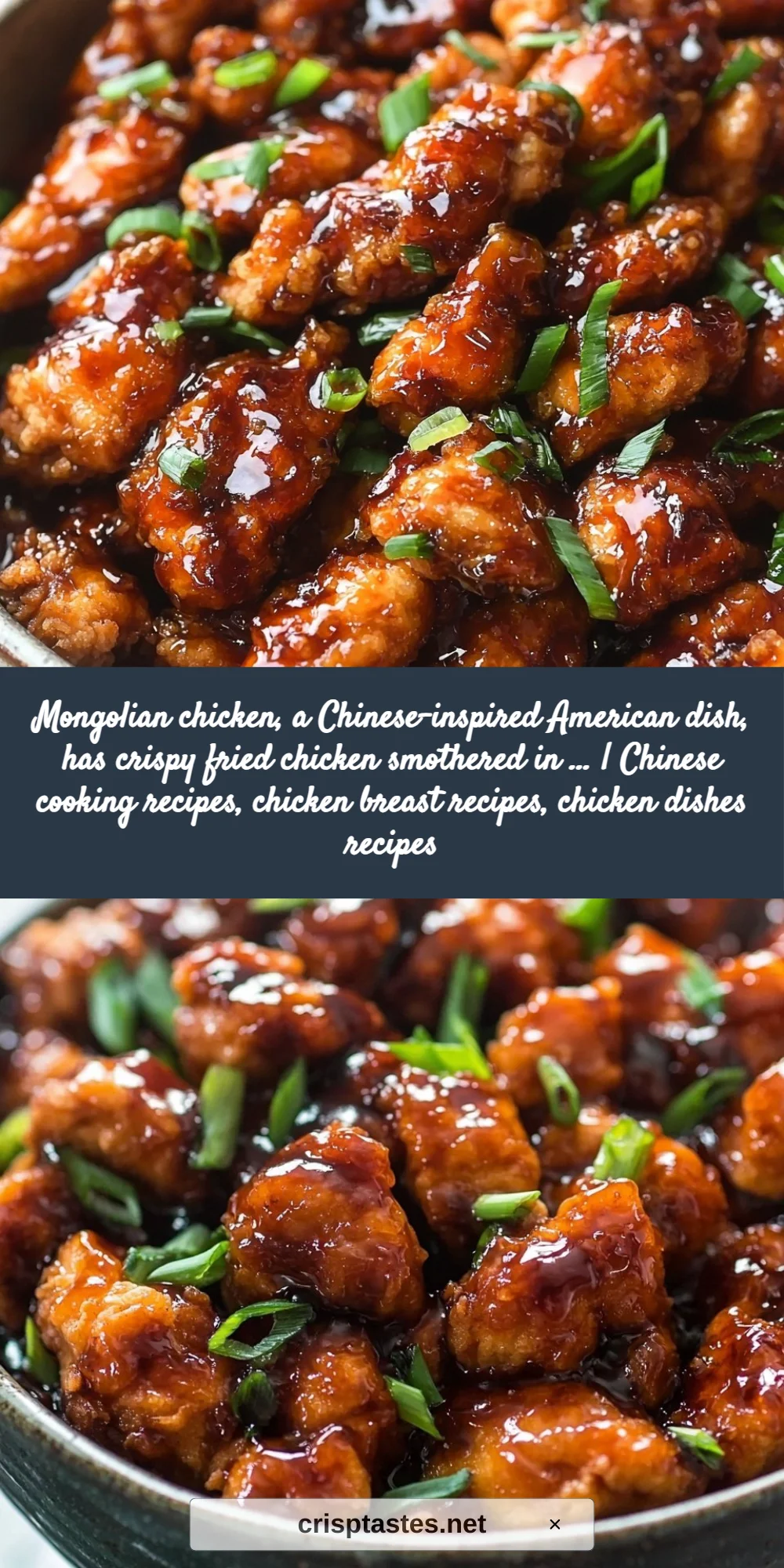 Mongolian chicken, a Chinese-inspired American dish, has crispy fried chicken smothered in … | Chinese cooking recipes, chicken breast recipes, chicken dishes recipes