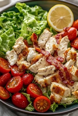 Savory BLT Chicken Salad with lettuce, bacon, and grilled chicken