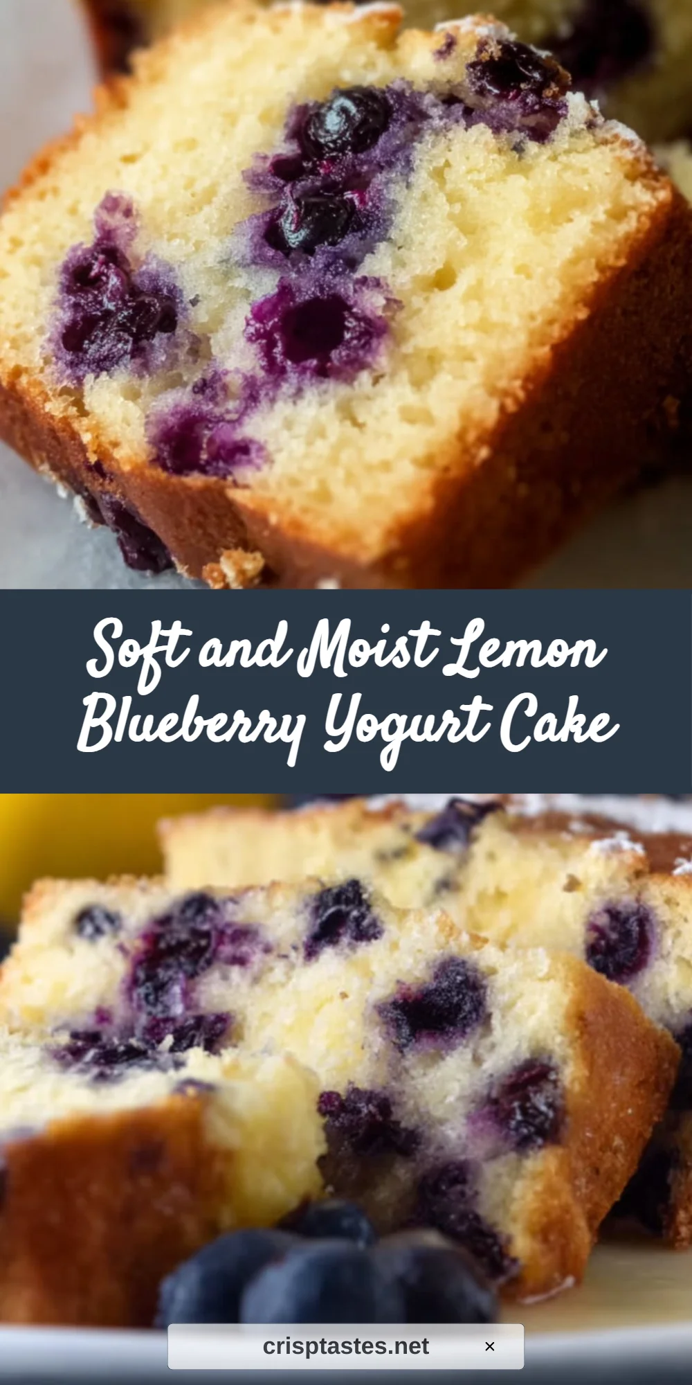 Soft and Moist Lemon Blueberry Yogurt Cake