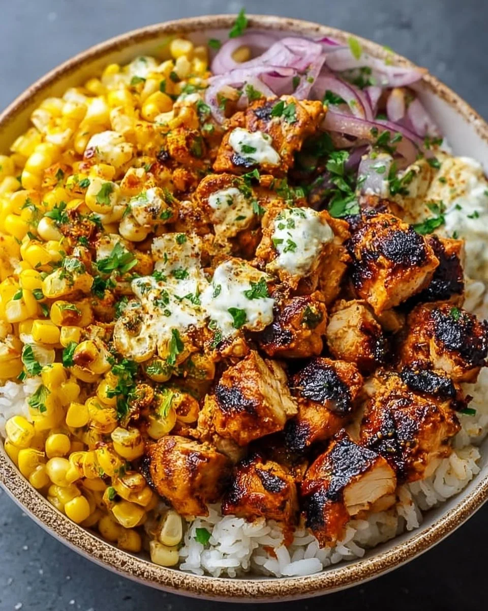 Street Corn Chicken Rice Bowl