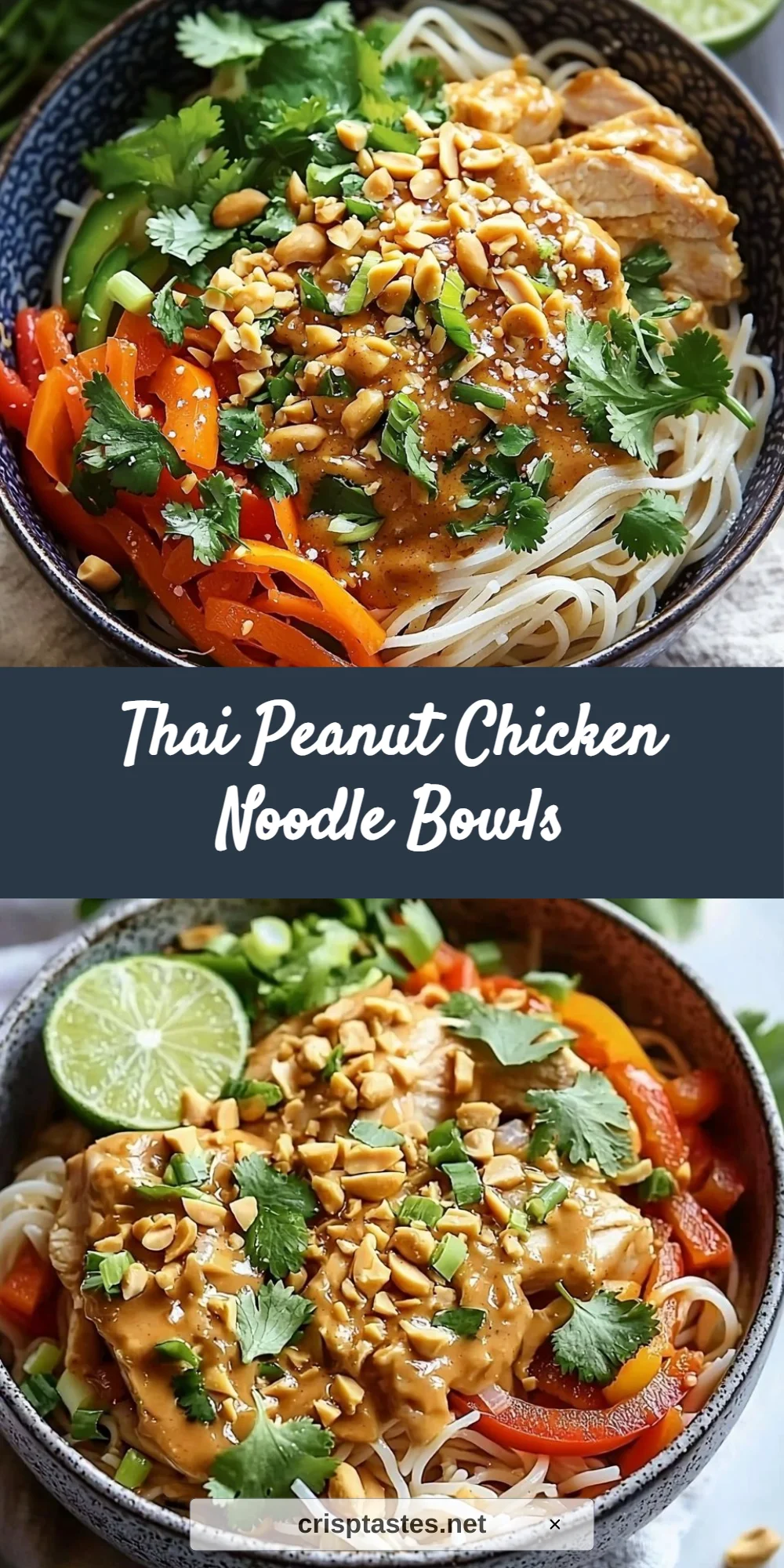 Thai Peanut Chicken Noodle Bowls