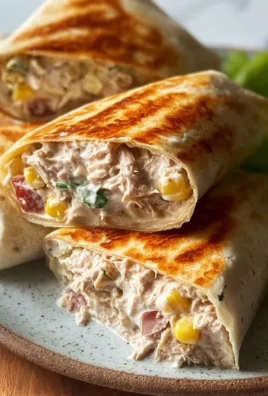 Delicious Tuna Melt Wrap with fresh ingredients and melted cheese