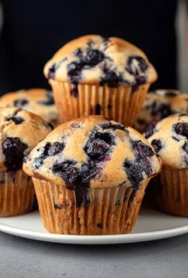 Delicious vegan blueberry muffins baked to perfection