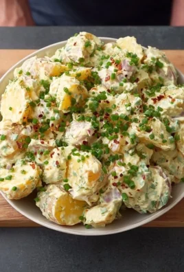 Delicious Vegan Potato Salad served in a bowl with fresh herbs