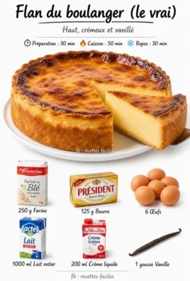 Delicious Baker's Flan topped with caramel sauce on a plate.