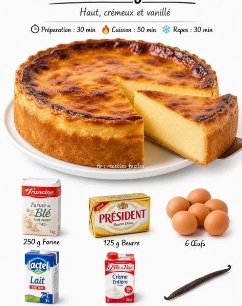 Delicious Baker's Flan topped with caramel sauce on a plate.