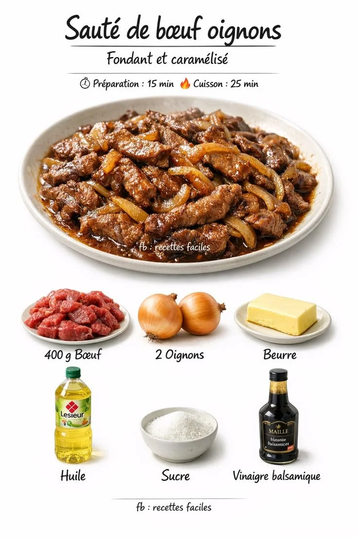 Beef Sauté with Caramelized Onions