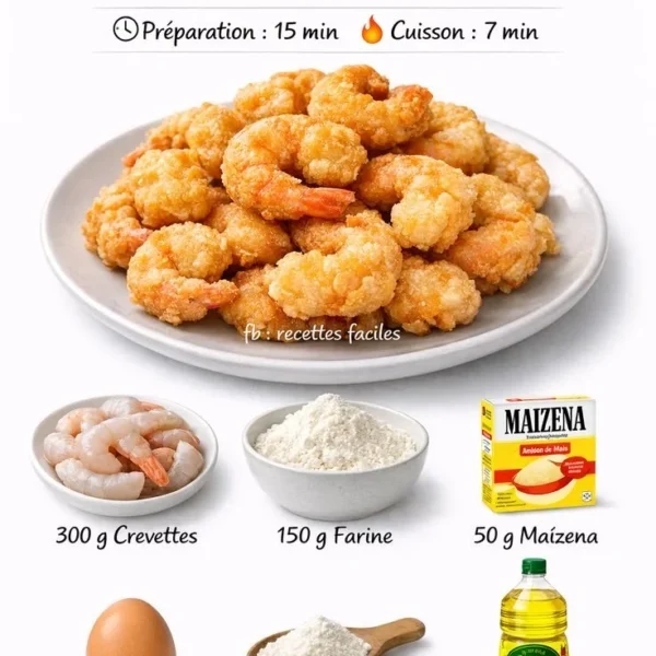 Beignets de crevettes croustillants servis avec une sauce