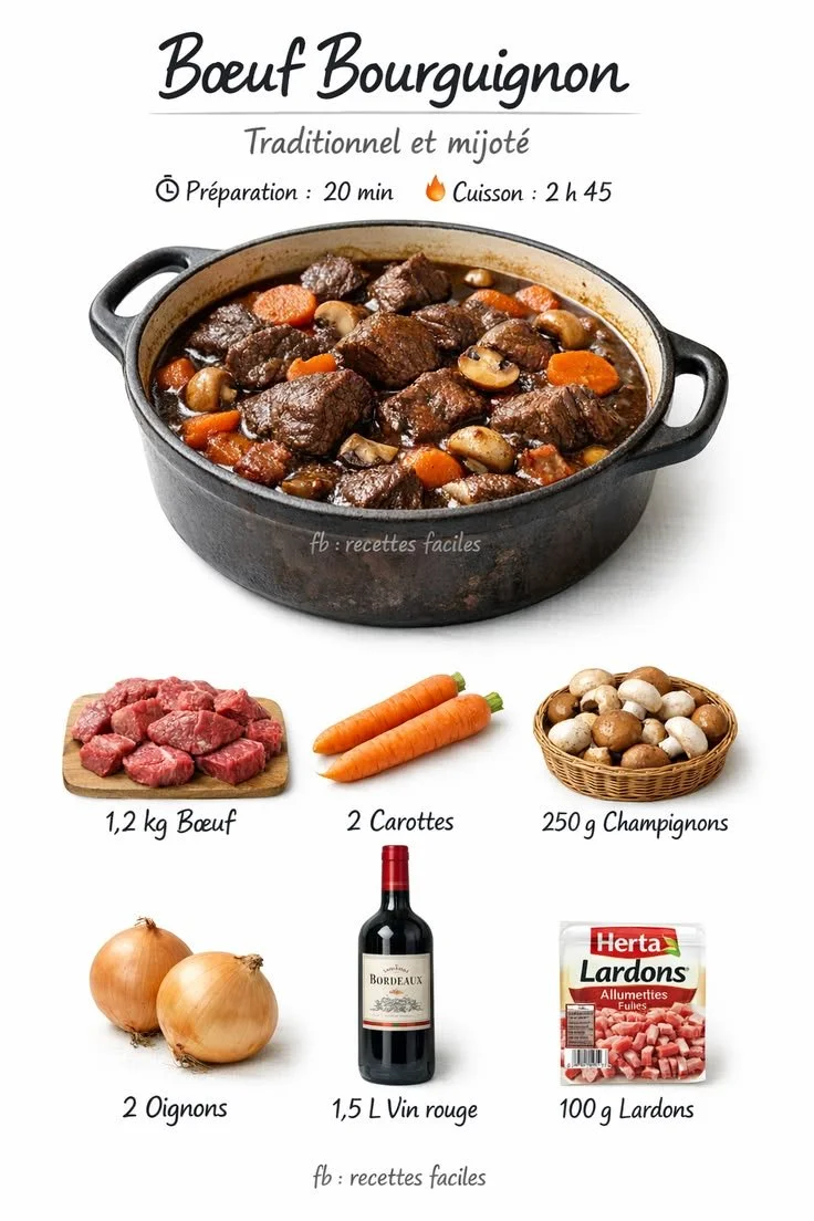 Bœuf bourguignon traditionnel