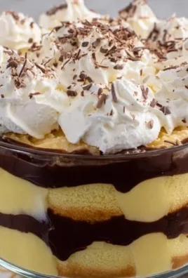Boston Cream Pie Trifle with layers of custard and chocolate ganache
