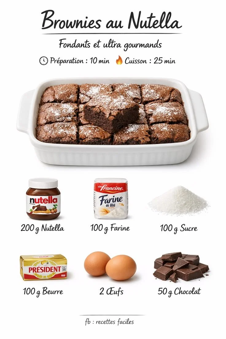 Brownies au Nutella – gourmand et fondant