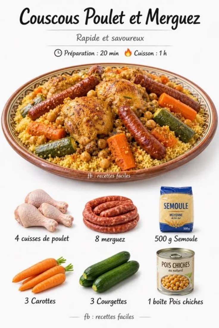 Chicken and Merguez Couscous