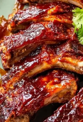 Delicious Chinese Instant Pot spare ribs served with garnish.