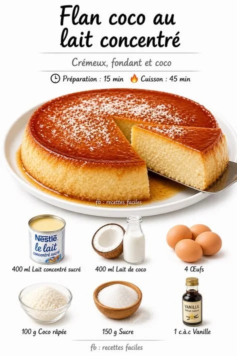 Coconut Flan with Condensed Milk