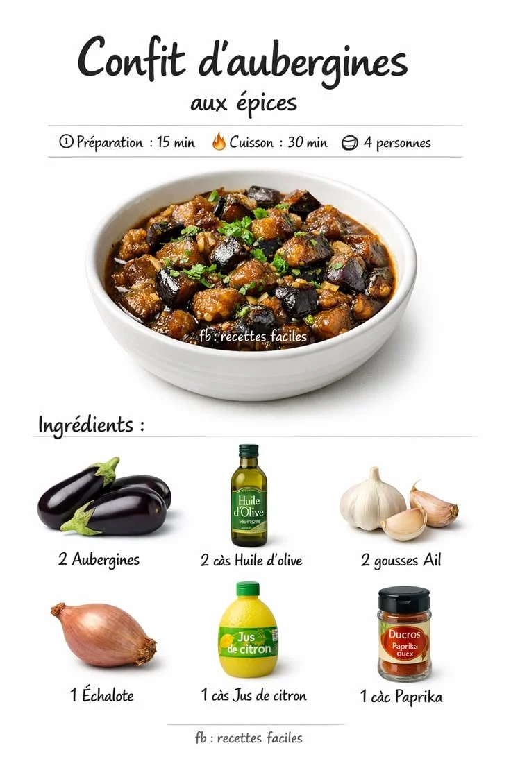 Confit d’aubergines aux épices