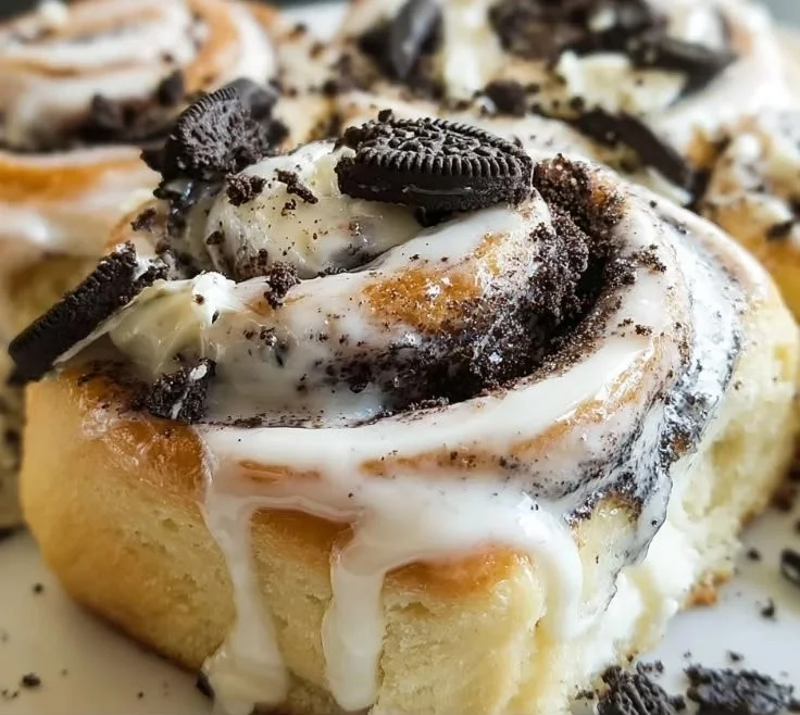 Cookies and Cream Cinnamon Rolls