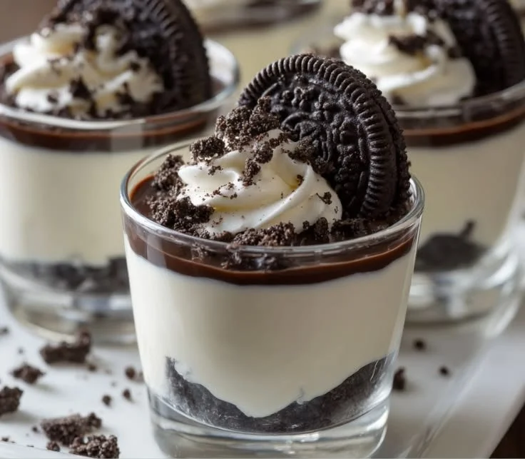 Cookies and Cream Pudding Shots