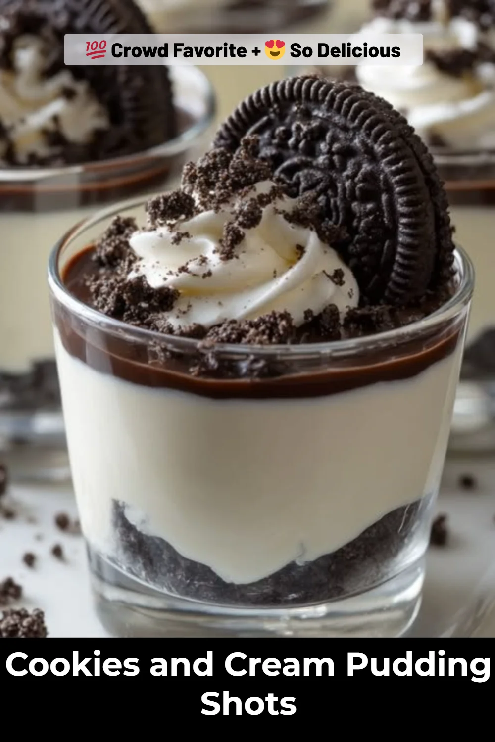 Cookies and Cream Pudding Shots