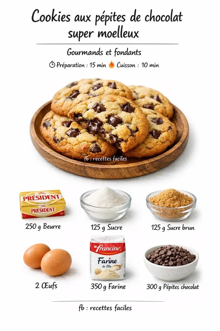 Cookies with super soft chocolate chips