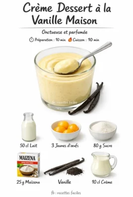 Crème Dessert à la Vanille Maison délicieusement crémeuse et faite maison