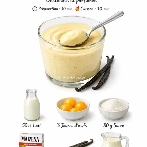 Crème Dessert à la Vanille Maison délicieusement crémeuse et faite maison