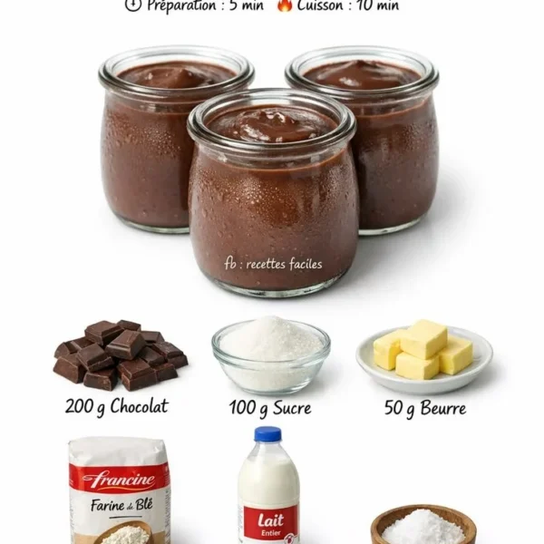Recette de crème dessert chocolat facile et délicieuse